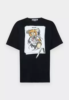 Футболка с принтом MOSCHINO, черный