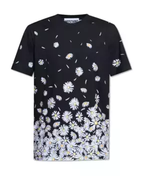 Футболка с принтом Moschino, черный