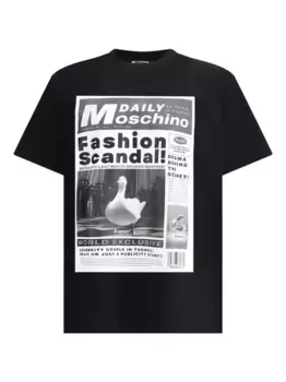 Футболка с принтом Moschino, черный
