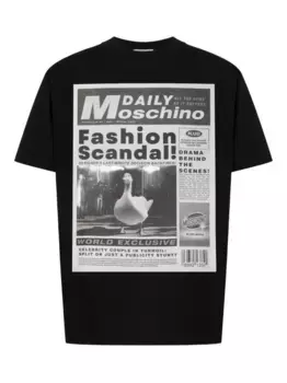 Футболка с принтом Moschino, черный