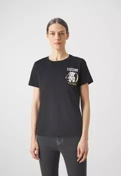 Футболка с принтом MOSCHINO, цвет fantasy black