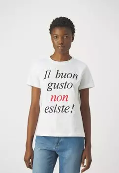 Футболка с принтом MOSCHINO, цвет fantasy white