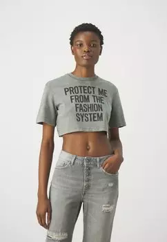 Футболка с принтом MOSCHINO, цвет grey