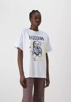 Футболка с принтом MOSCHINO, цвет white