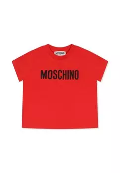 Футболка с принтом MOSCHINO, красный