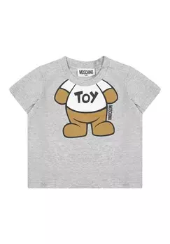 Футболка с принтом MOSCHINO, серый