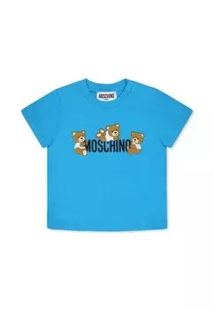Футболка с принтом MOSCHINO, синий