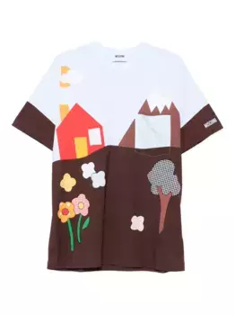 Футболка с принтом Moschino, синий