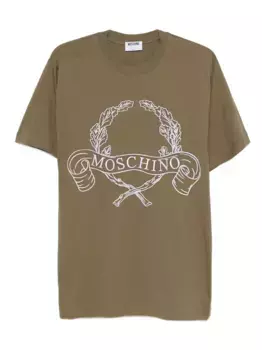 Футболка с принтом Moschino, зеленый