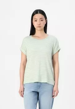 Футболка с принтом MOSTER STRIPE O NECK ONLY, зеленый