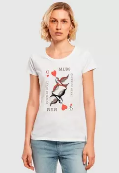 Футболка с принтом MOTHER'S DAY QUEEN OF HEARTS ABSOLUTE CULT, белый