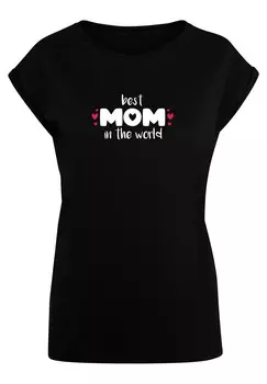Футболка с принтом MOTHERS DAY BEST MOM IN THE WORLD Merchcode, черный