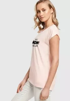 Футболка с принтом MOTHERS DAY BEST MOM IN THE WORLD Merchcode, розовый