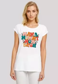 Футболка с принтом MOTHERS DAY FLORAL ACCENT MOM F4NT4STIC, белый