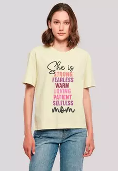 Футболка с принтом MOTHERS DAY INSPIRATIONAL QUOTE F4NT4STIC, желтый