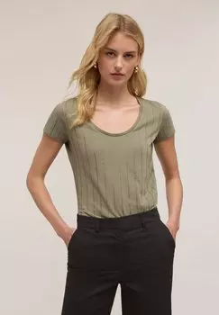 Футболка с принтом Motivi, цвет Verde Militare