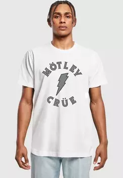 Футболка с принтом MOTLEY CRUE BOLT WORLD TOUR Merchcode, белый