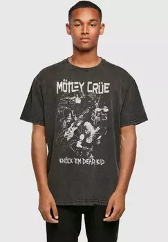 Футболка с принтом MOTLEY CRUE KNOCK EM DEAD ACID HEAVY Merchcode, черный