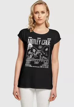 Футболка с принтом MOTLEY CRUE TOKYO SHOUT EXTENDED SHOULDER TEE Merchcode, черный