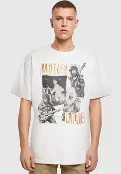 Футболка с принтом MOTLEY CRUE VINTAGE PUNK COLLAGE HEAVY Merchcode, белый