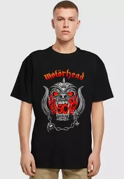 Футболка с принтом MOTORHEAD - 50TH WARPIG FLAMES HEAVY TEE Merchcode, черный