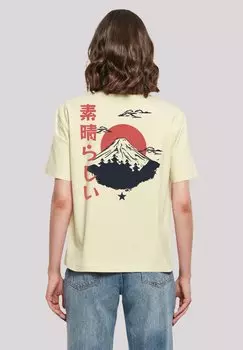 Футболка с принтом MOUNT FUJI F4NT4STIC, желтый