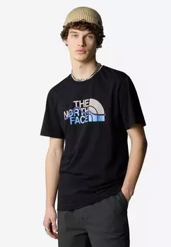 Футболка с принтом MOUNTAIN The North Face, цвет tnf black