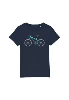 Футболка с принтом MOUNTAINBIKE Watapparel, цвет french navy