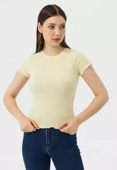 Футболка с принтом Moxx Paris, желтый