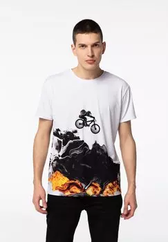 Футболка с принтом Mr. GUGU & Miss GO, белый