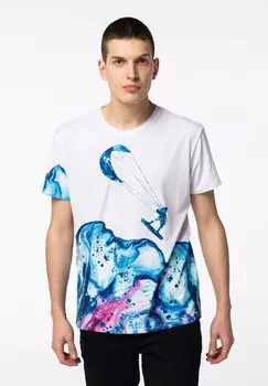 Футболка с принтом Mr. GUGU & Miss GO, белый