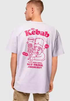 Футболка с принтом Mrkebab Heavy Merchcode, цвет lilac