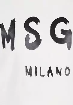 Футболка с принтом MSGM, белый