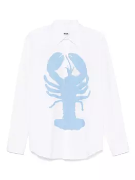 Футболка с принтом MSGM, белый