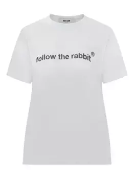 Футболка с принтом MSGM, белый