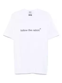 Футболка с принтом MSGM, белый