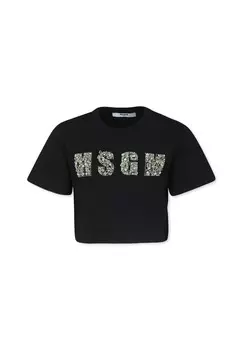 Футболка с принтом MSGM, черный