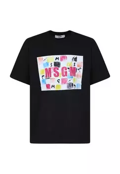 Футболка с принтом MSGM, черный