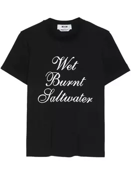 Футболка с принтом MSGM, черный