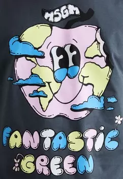 Футболка с принтом MSGM, серый