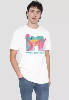 Футболка с принтом MTV FLAMINGO LOGO Cotton Soul, белый
