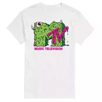 Футболка с принтом MTV Slime для больших размеров Licensed Character, белый