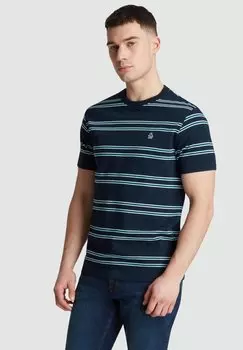 Футболка с принтом MULTI STRIPE Original Penguin, темно-синий