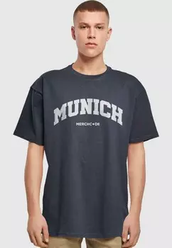 Футболка с принтом MUNICH WORDING-HEAVY Merchcode, синий
