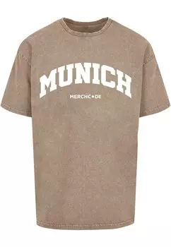 Футболка с принтом MUNICH WORDING OVERSIZE TEE Merchcode, цвет darkkhaki