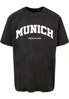Футболка с принтом MUNICH WORDING OVERSIZE TEE Merchcode, цвет black