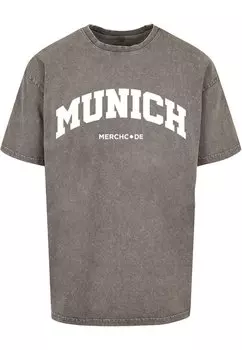 Футболка с принтом MUNICH WORDING OVERSIZE TEE Merchcode, цвет asphalt