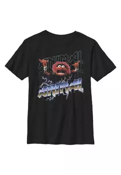 Футболка с принтом Muppets Animal Metal Disney, черный