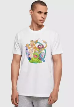 Футболка с принтом MUPPETS GROUP CIRCLE ABSOLUTE CULT, цвет white