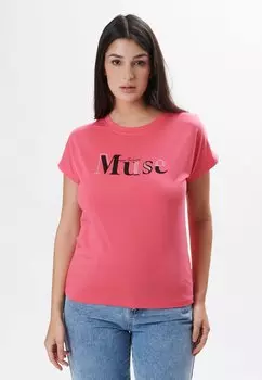 Футболка с принтом MUSE Maison Form'elle, коралловый